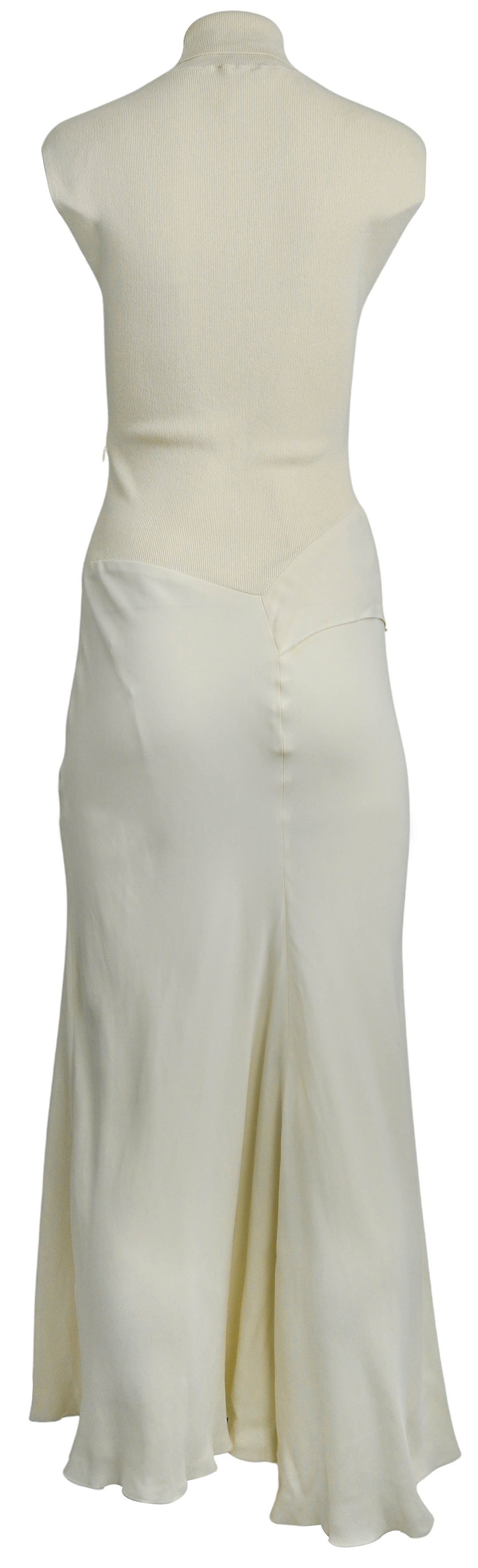 Victoria Beckham New Viscose Crepe Dress in Cream - Discounts on Victoria Beckham at UAL