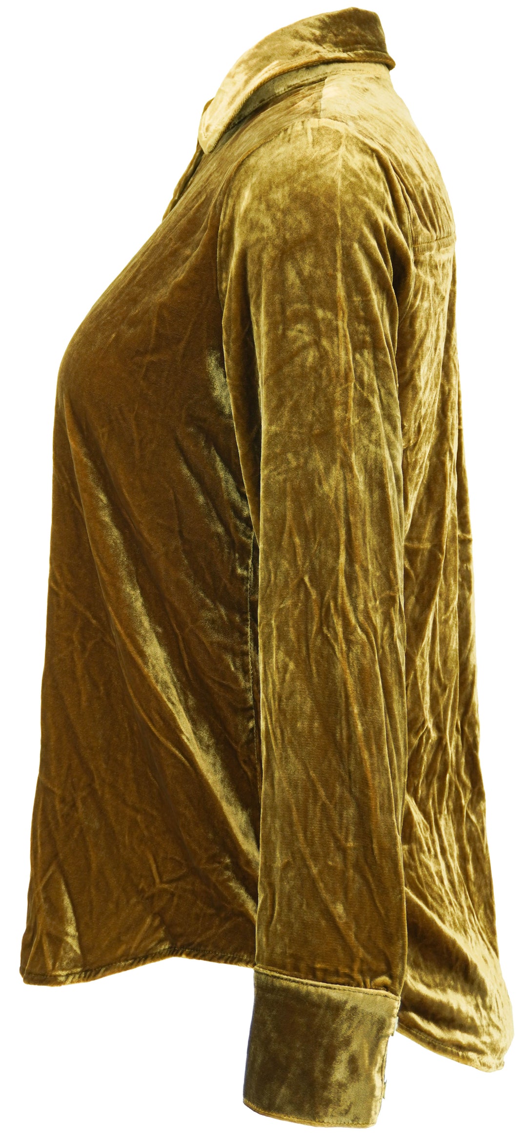 Faherty Silk Velvet Shirt in Olive - Discounts on Faherty at UAL