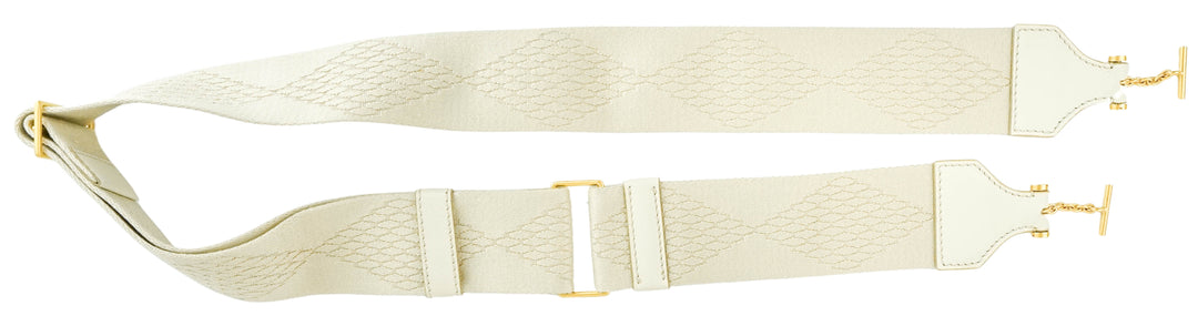 Métier Diamond Webbing Purse Strap in White Sand - Discounts on Métier at UAL
