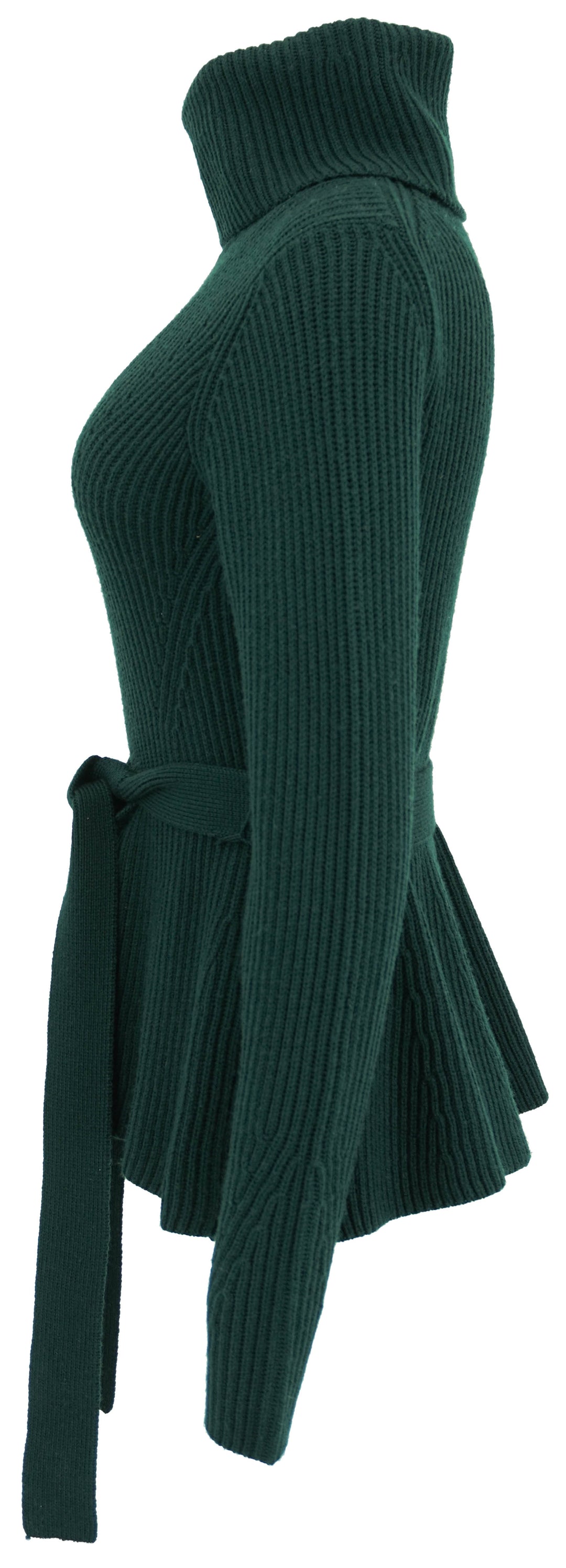 Zimmermann Illustration Peplum Sweater in Green - Discounts on Zimmermann at UAL