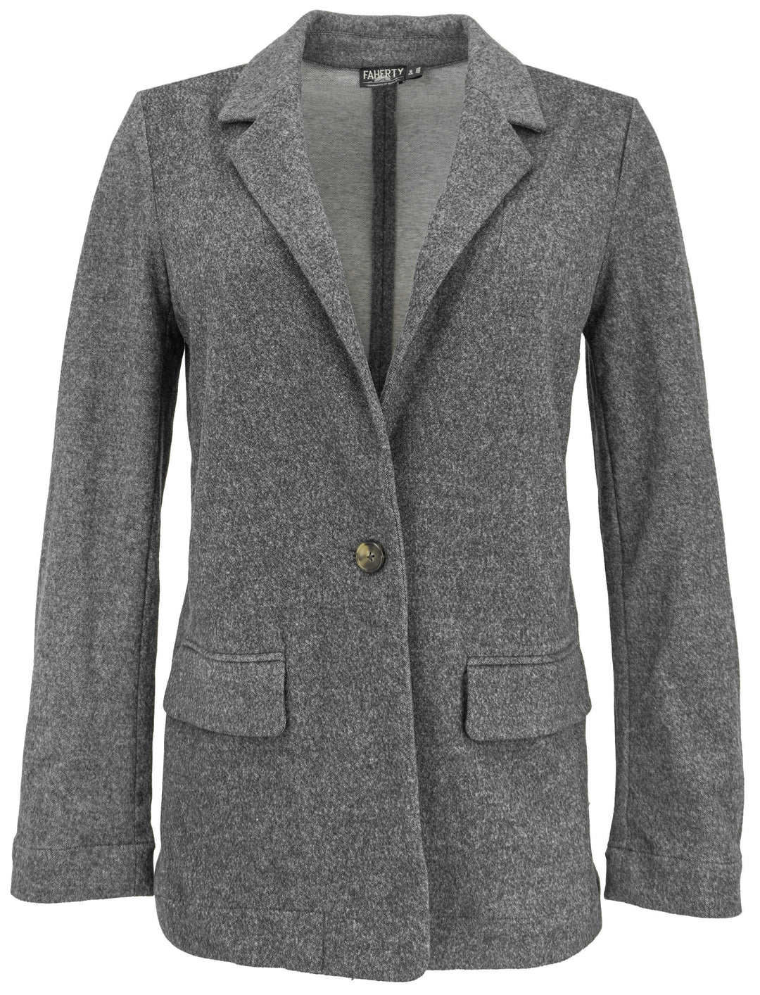 Faherty Dream Flannel Blazer in Mountain Charcoal - Discounts on Faherty at UAL