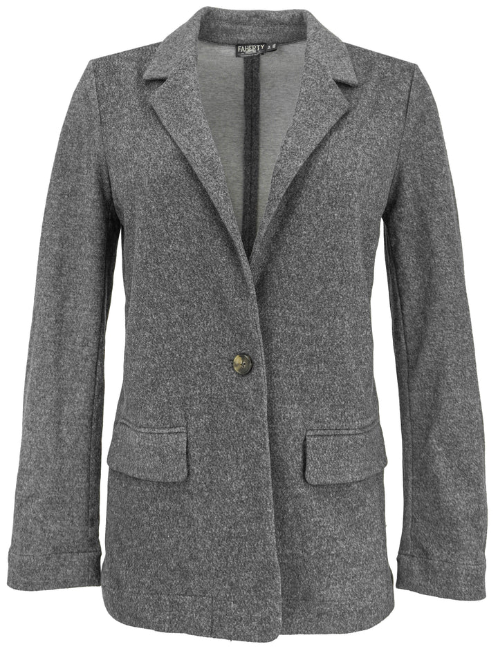 Faherty Dream Flannel Blazer in Mountain Charcoal - Discounts on Faherty at UAL