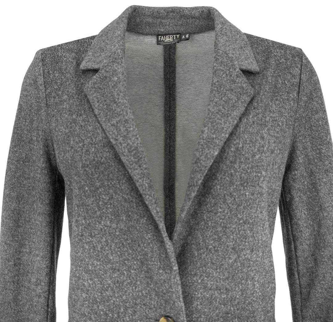 Faherty Dream Flannel Blazer in Mountain Charcoal - Discounts on Faherty at UAL