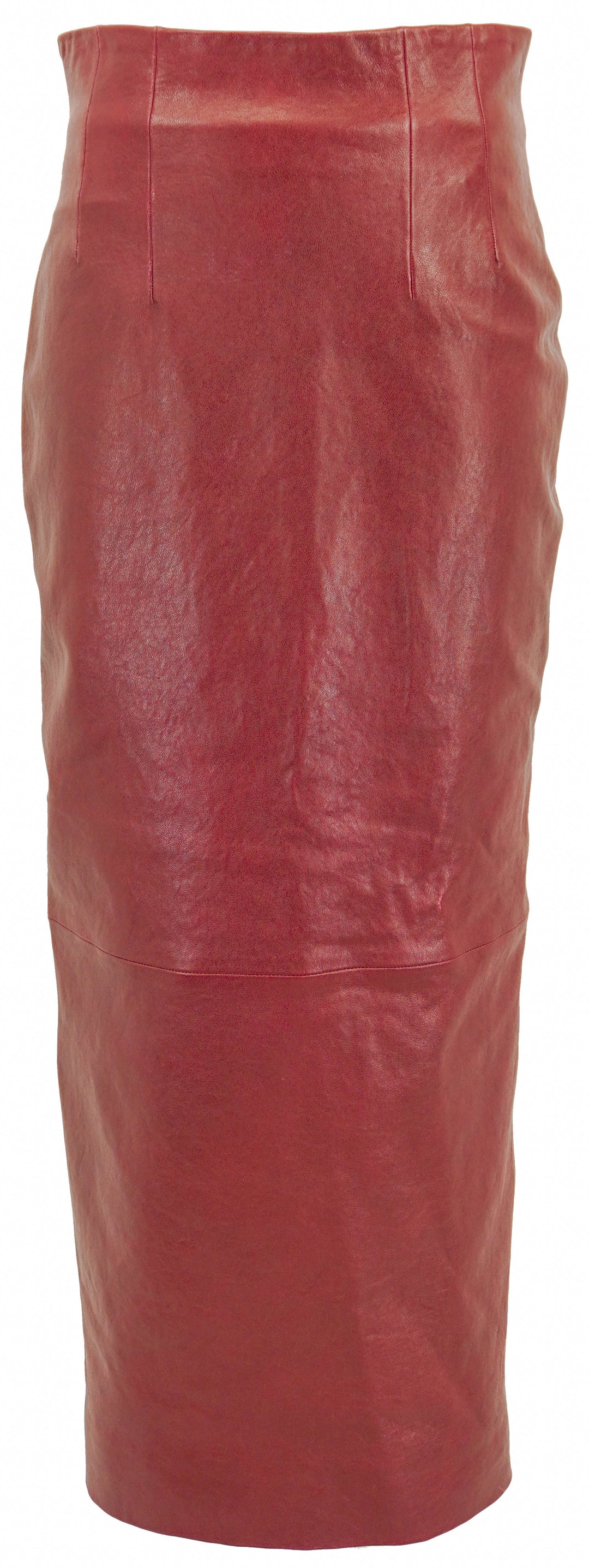 Khaite Loxley Leather Maxi Skirt in Red - Discounts on Khaite at UAL