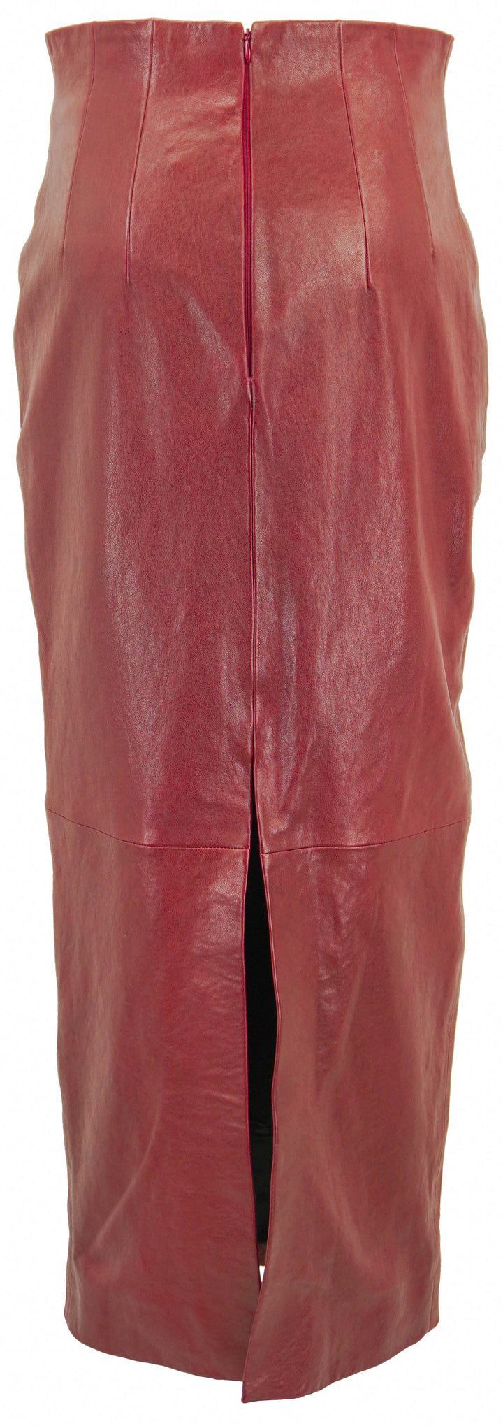 Khaite Loxley Leather Maxi Skirt in Red - Discounts on Khaite at UAL