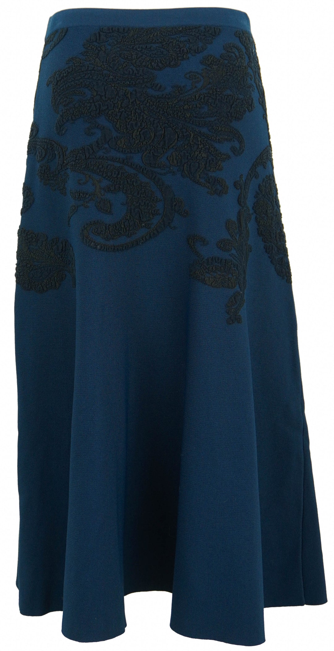 Etro Knit Jacquard Skirt in Blue Print - Discounts on ETRO at UAL