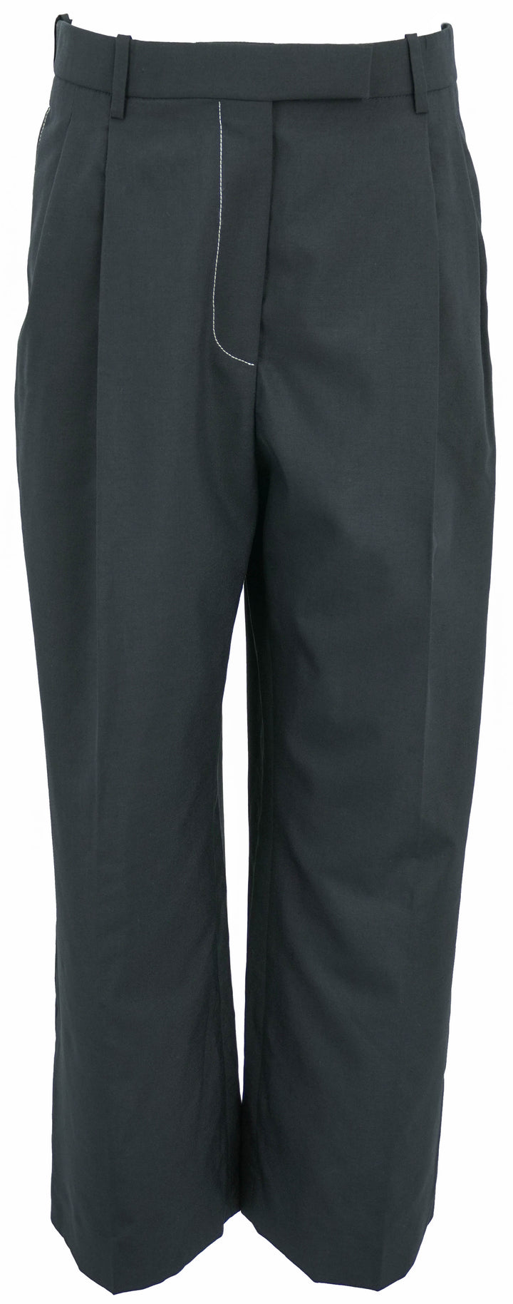 Thom Browne. High Waisted Double Pleat Trouser in Navy - Discounts on Thom Browne. at UAL