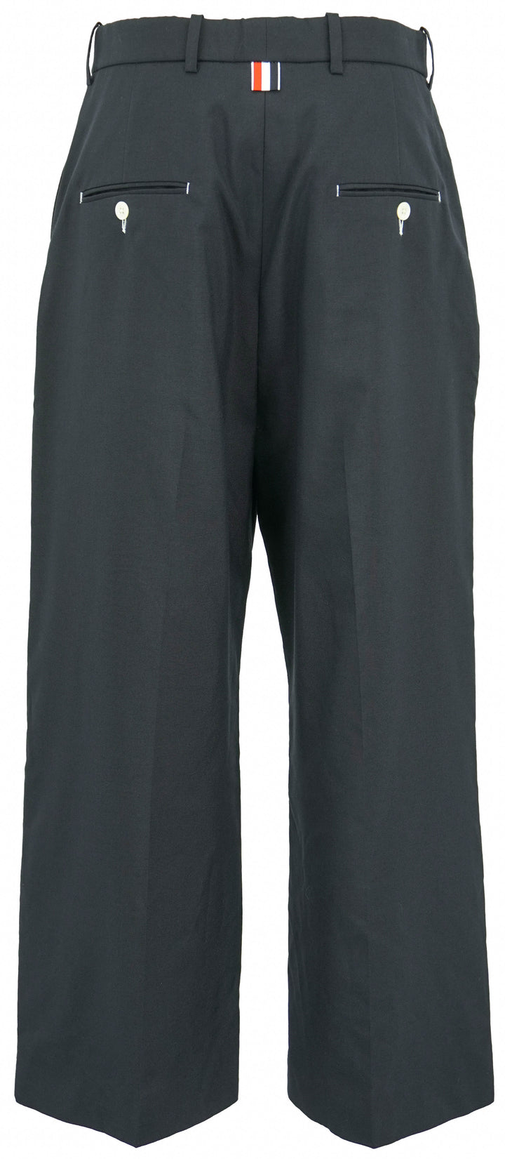 Thom Browne. High Waisted Double Pleat Trouser in Navy - Discounts on Thom Browne. at UAL