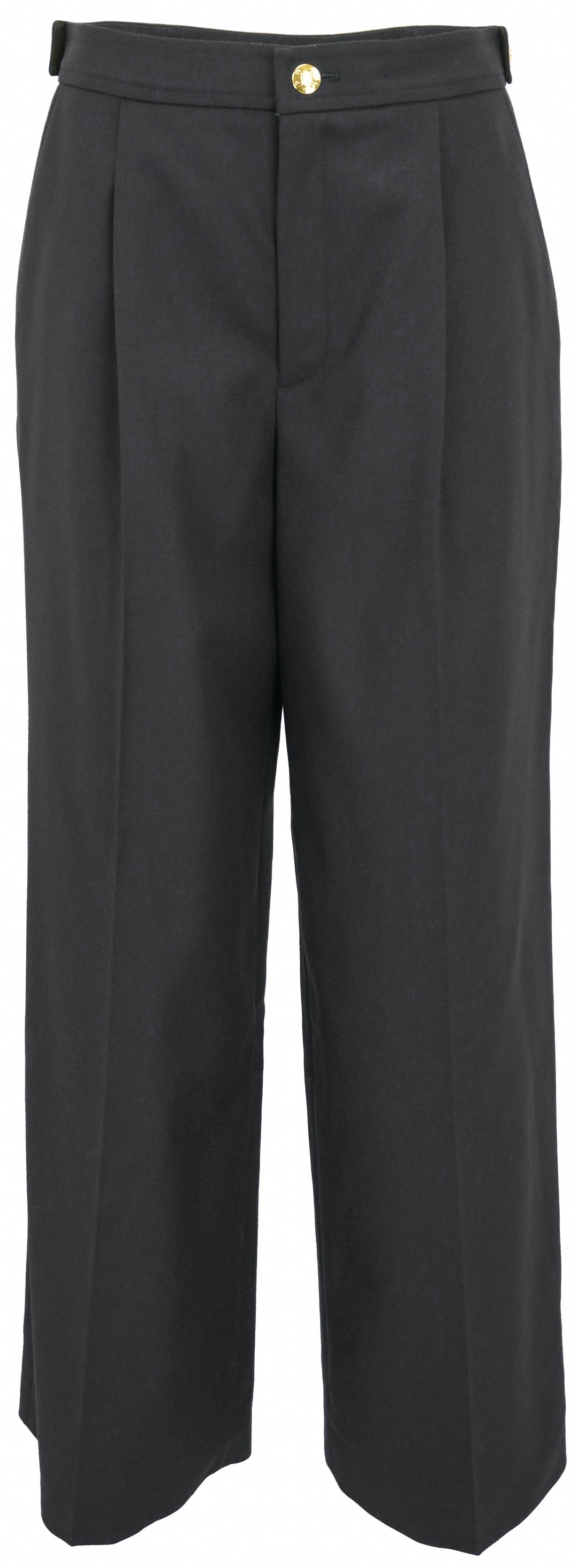 Celine Taillat Pants in Navy Wool Gabardine - Discounts on Celine at UAL