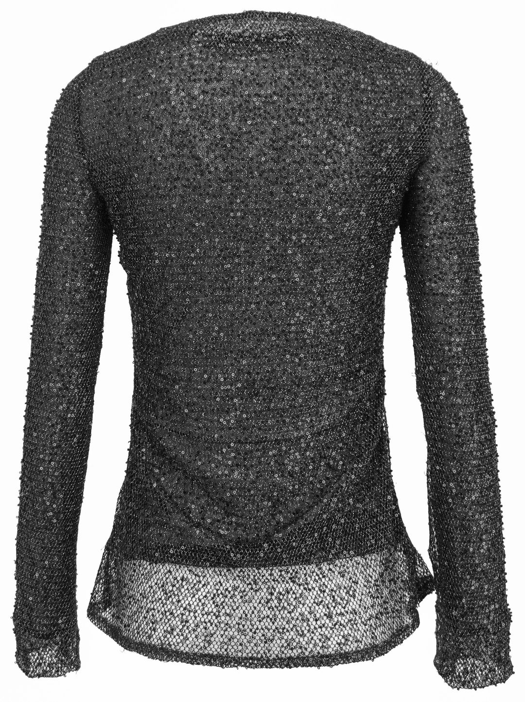 Proenza Schouler Sophie Long Sleeve Shirt in Black Sequin - Discounts on Proenza Schouler at UAL