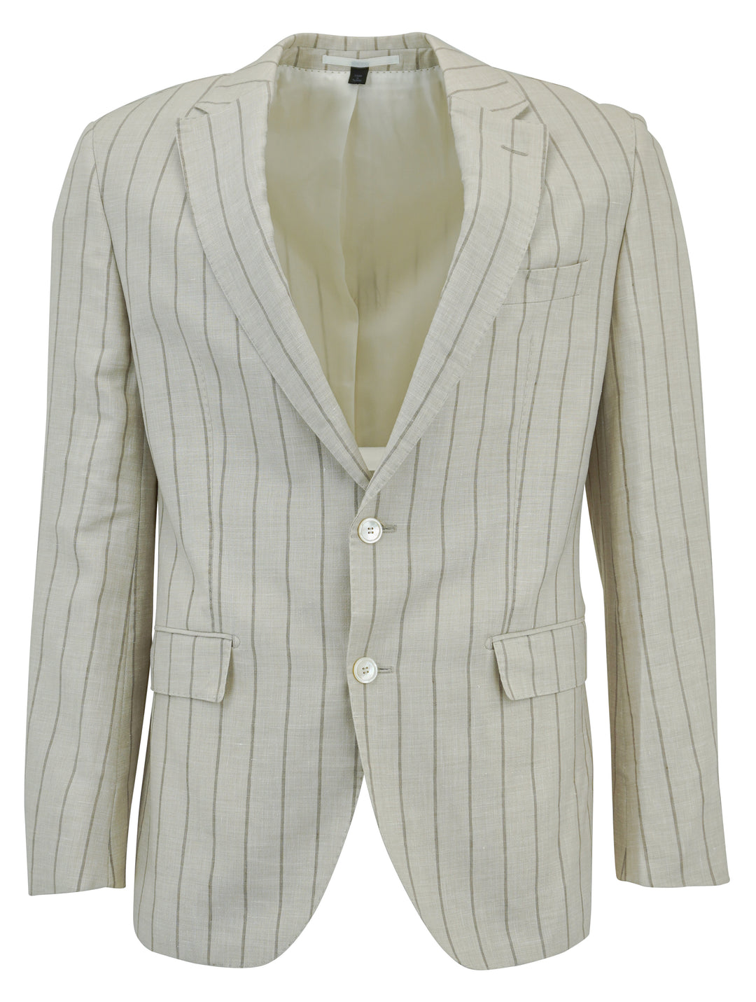 Hugo Boss Striped Blazer in Tan - Discounts on Hugo Boss at UAL