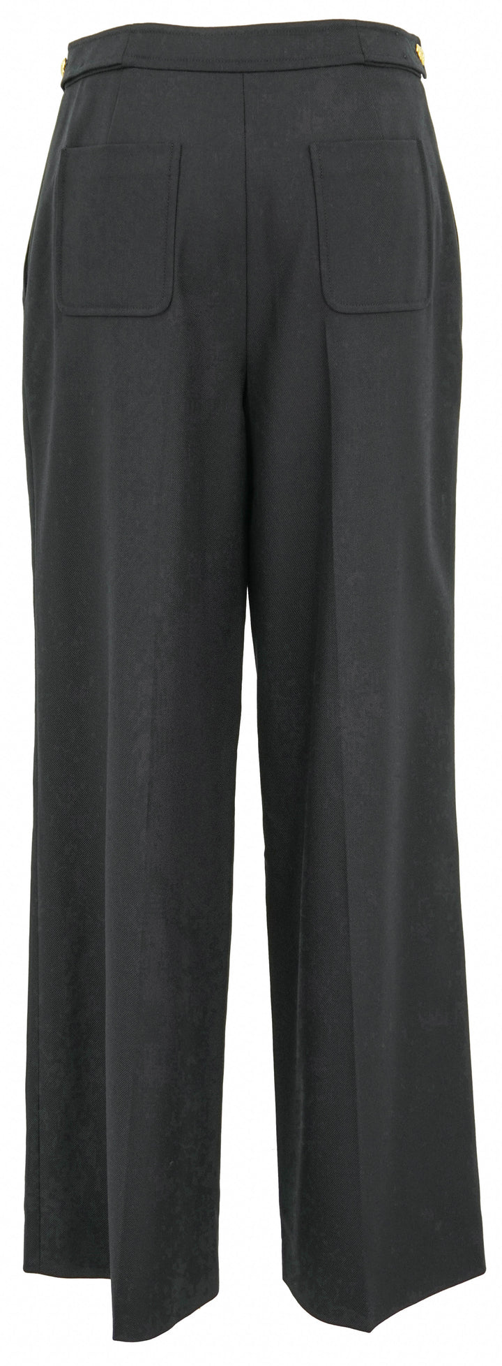 Celine Taillat Pants in Navy Wool Gabardine - Discounts on Celine at UAL