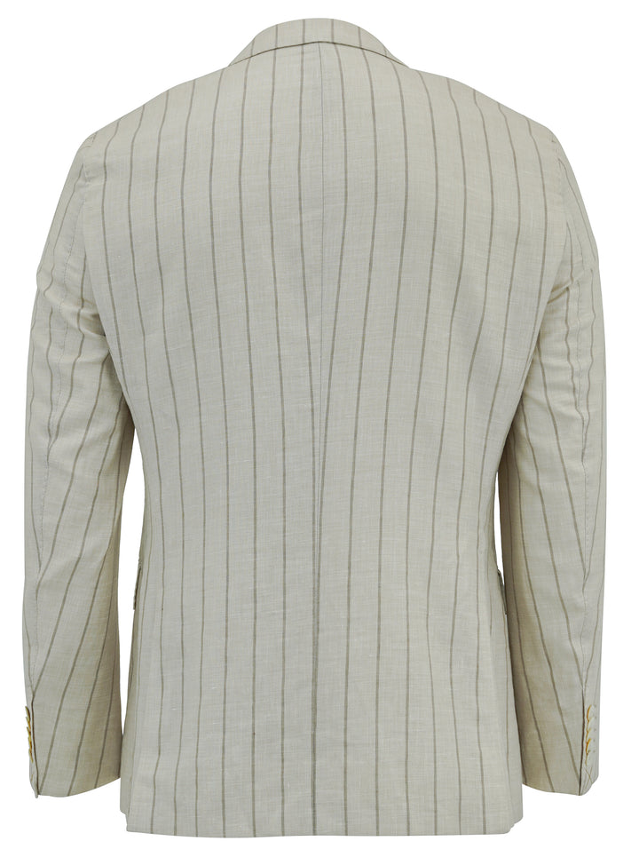 Hugo Boss Striped Blazer in Tan - Discounts on Hugo Boss at UAL