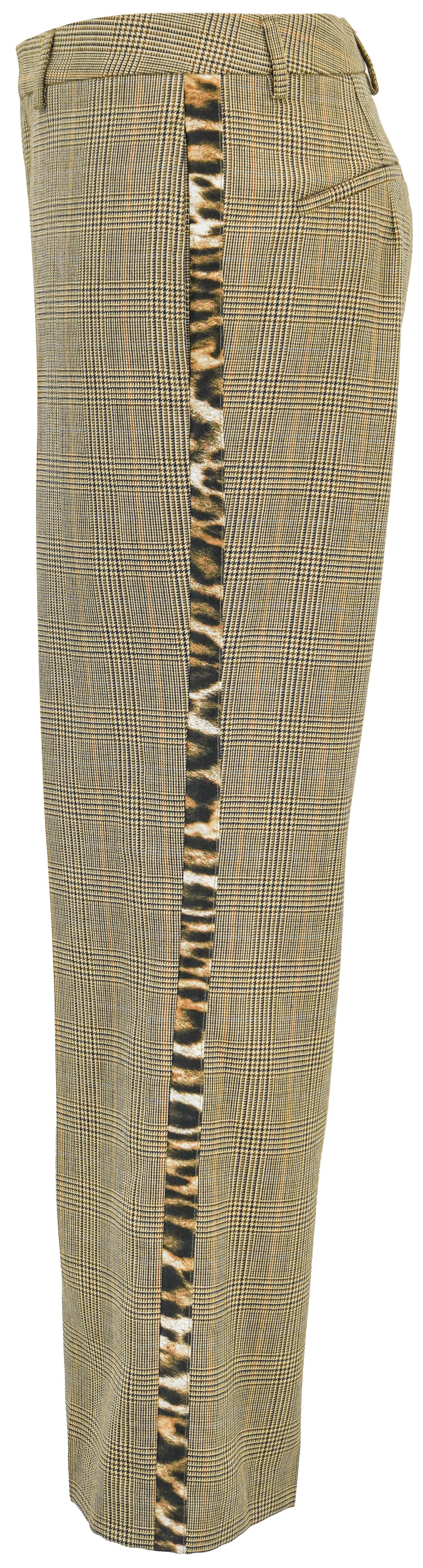 R13 Tuxedo Trousers in Brown Plaid - Discounts on R13 at UAL