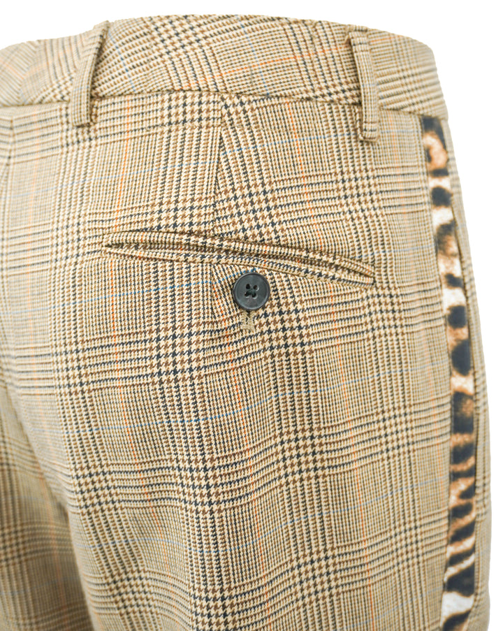 R13 Tuxedo Trousers in Brown Plaid - Discounts on R13 at UAL