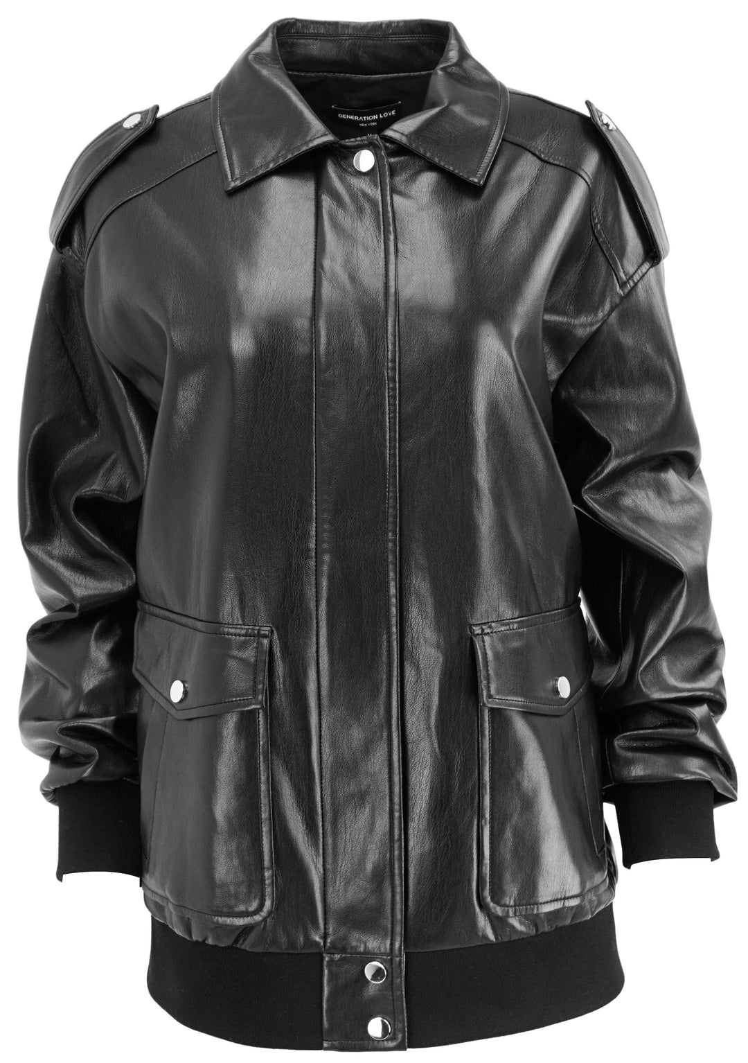 Generation Love Axel Vegan Leather Jacket in Black - Discounts on Generation Love at UAL