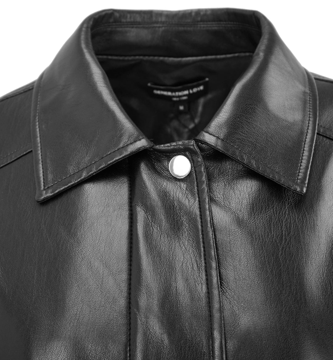 Generation Love Axel Vegan Leather Jacket in Black - Discounts on Generation Love at UAL