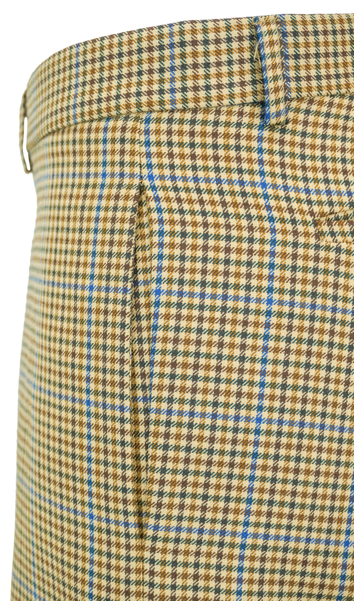 R13 Tailored Drop Trouser in Brown Plaid - Discounts on R13 at UAL