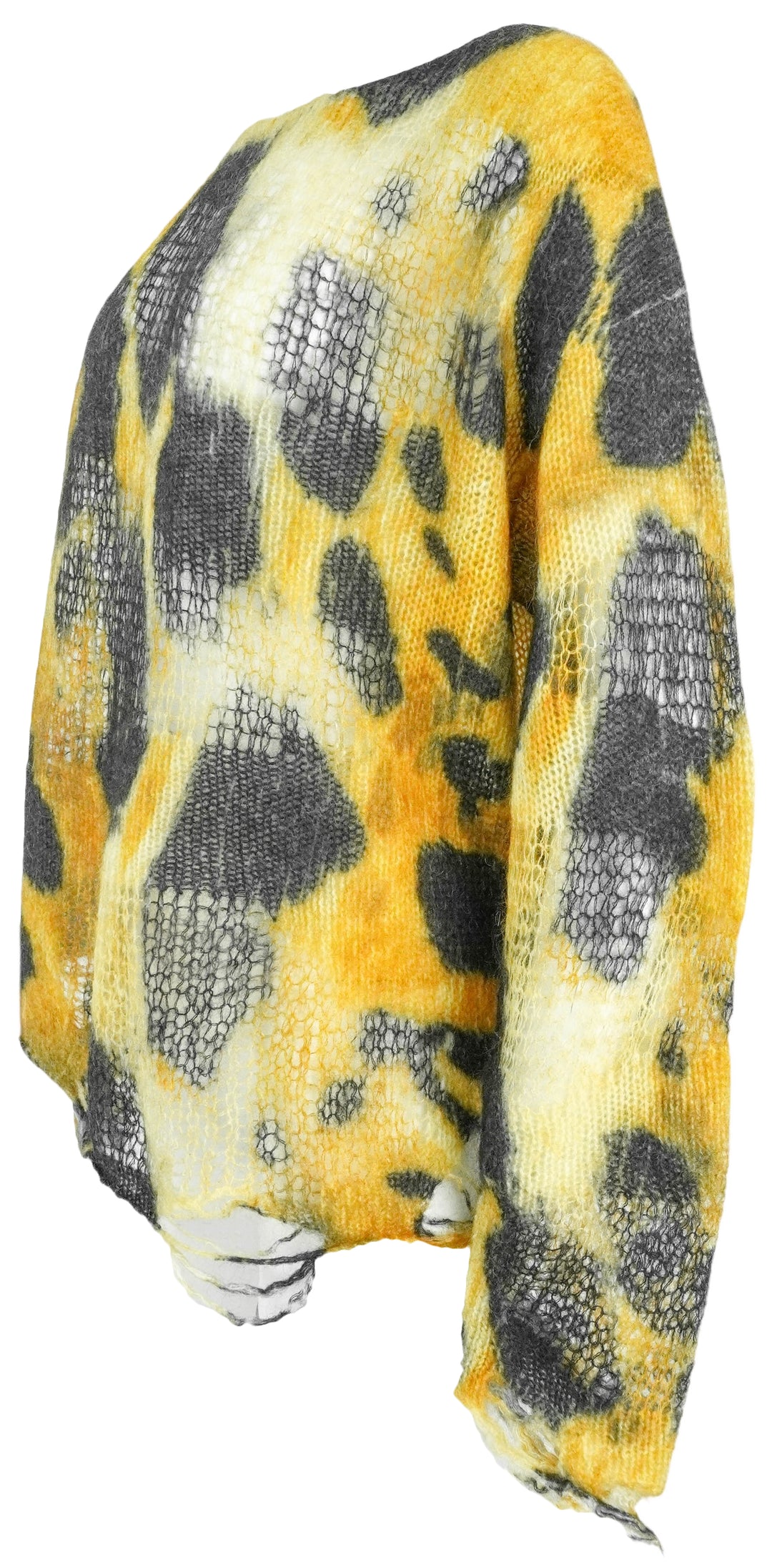 R13 Distressed Boyfriend Sweater in Leopard Print - Discounts on R13 at UAL