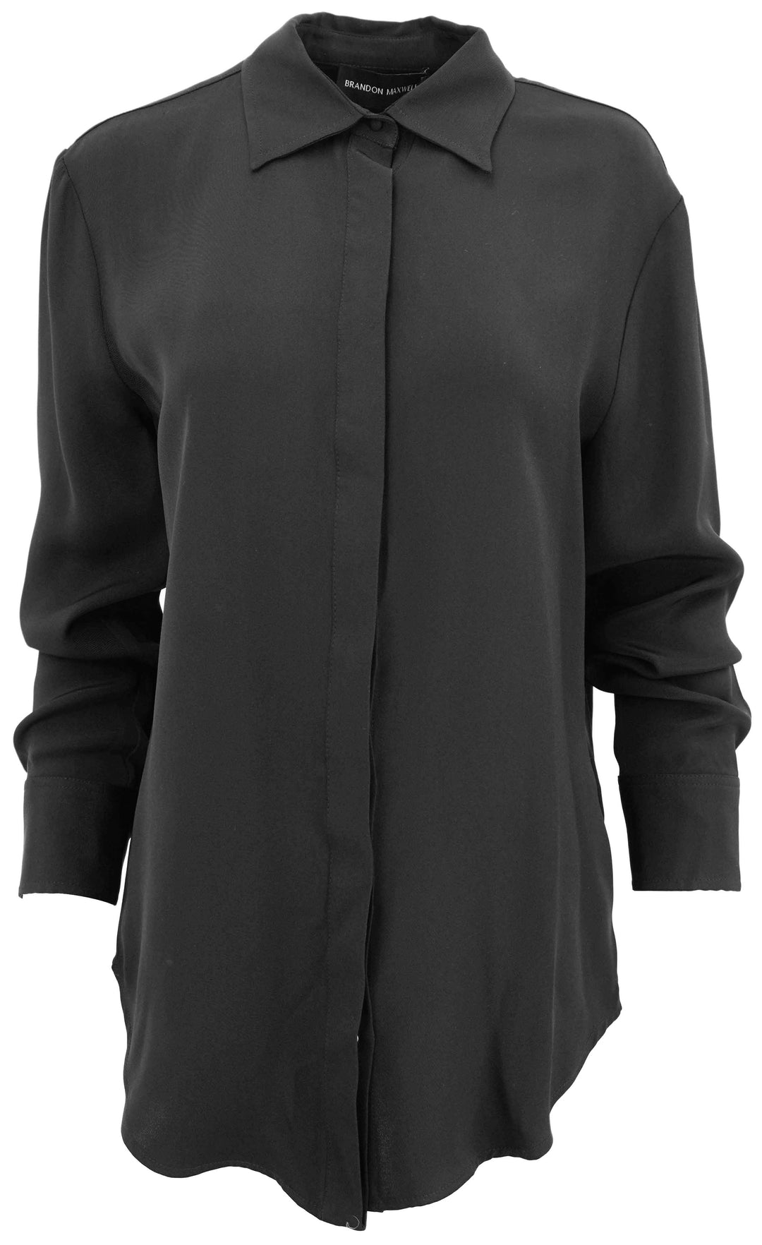 Brandon Maxwell Spence Button Down in Black - Discounts on Brandon Maxwell at UAL