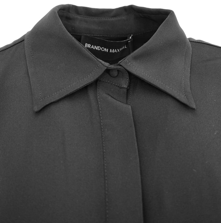 Brandon Maxwell Spence Button Down in Black - Discounts on Brandon Maxwell at UAL