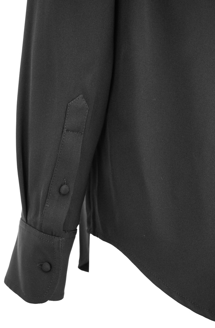 Brandon Maxwell Spence Button Down in Black - Discounts on Brandon Maxwell at UAL