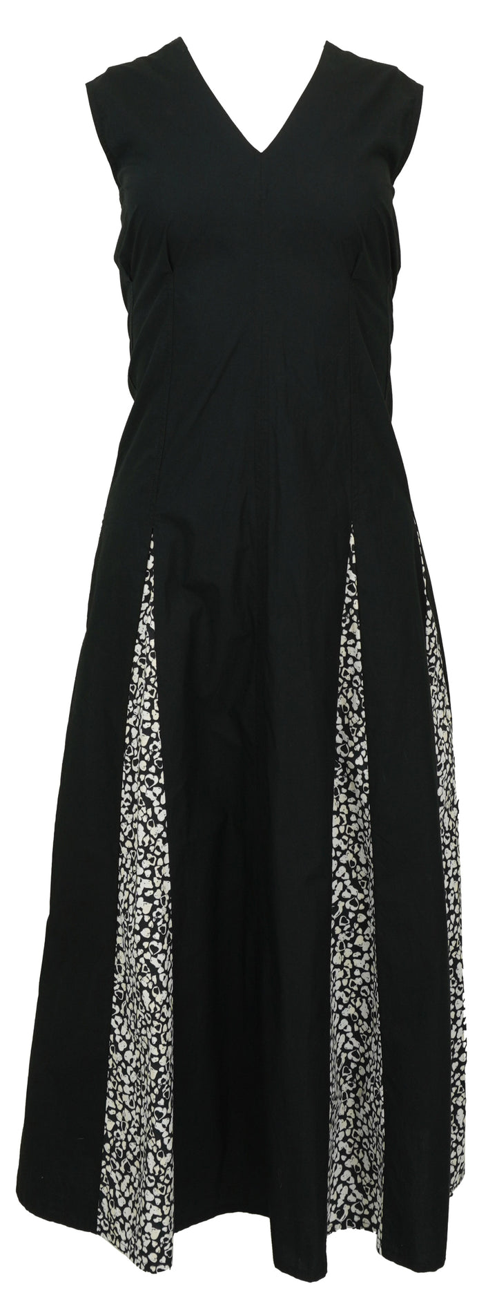 Derek Lam 10 Crosby Ella Printed Pleat Midi Dress in Black