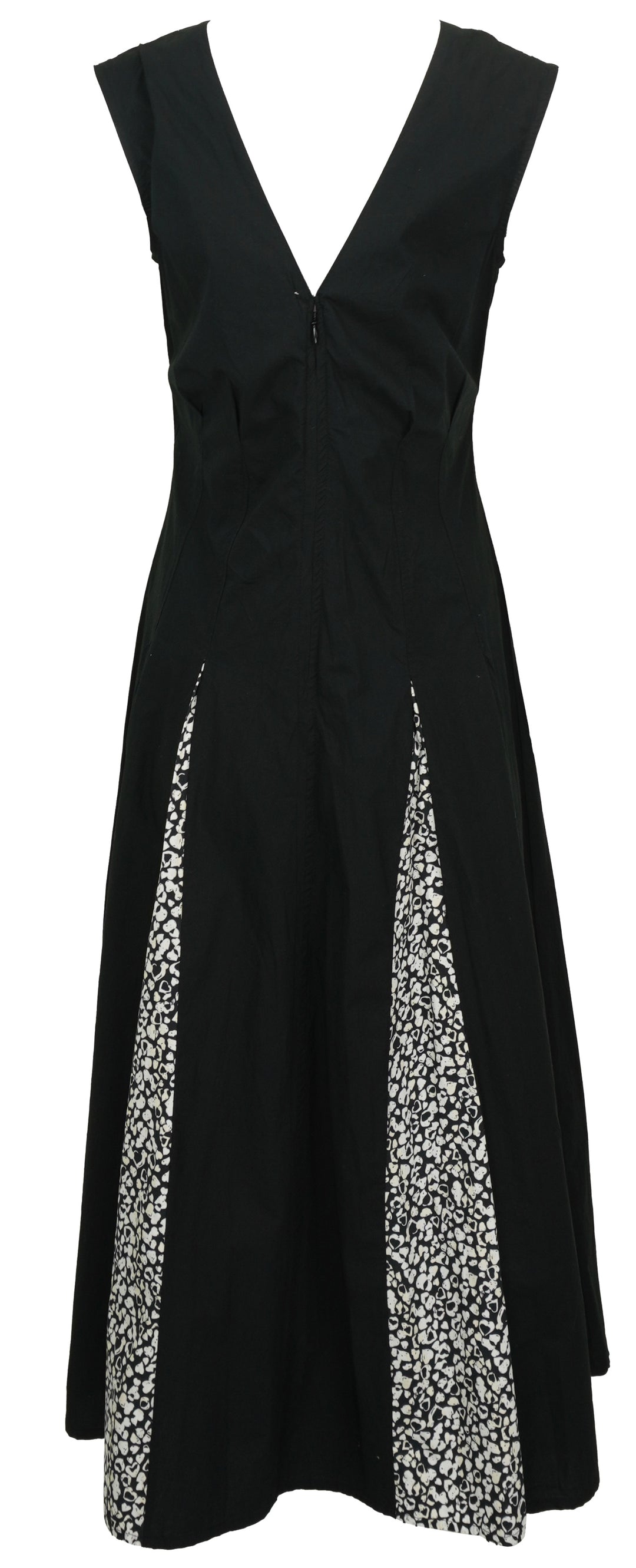 Derek Lam 10 Crosby Ella Printed Pleat Midi Dress in Black