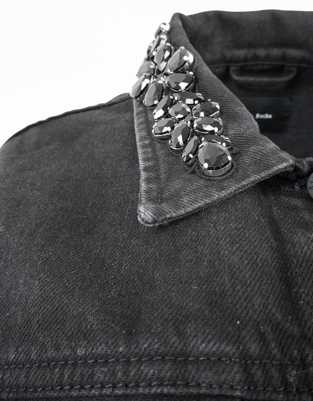 Simone Rocha Turbo Embellished Denim Jacket in Black - Discounts on Simone Rocha at UAL