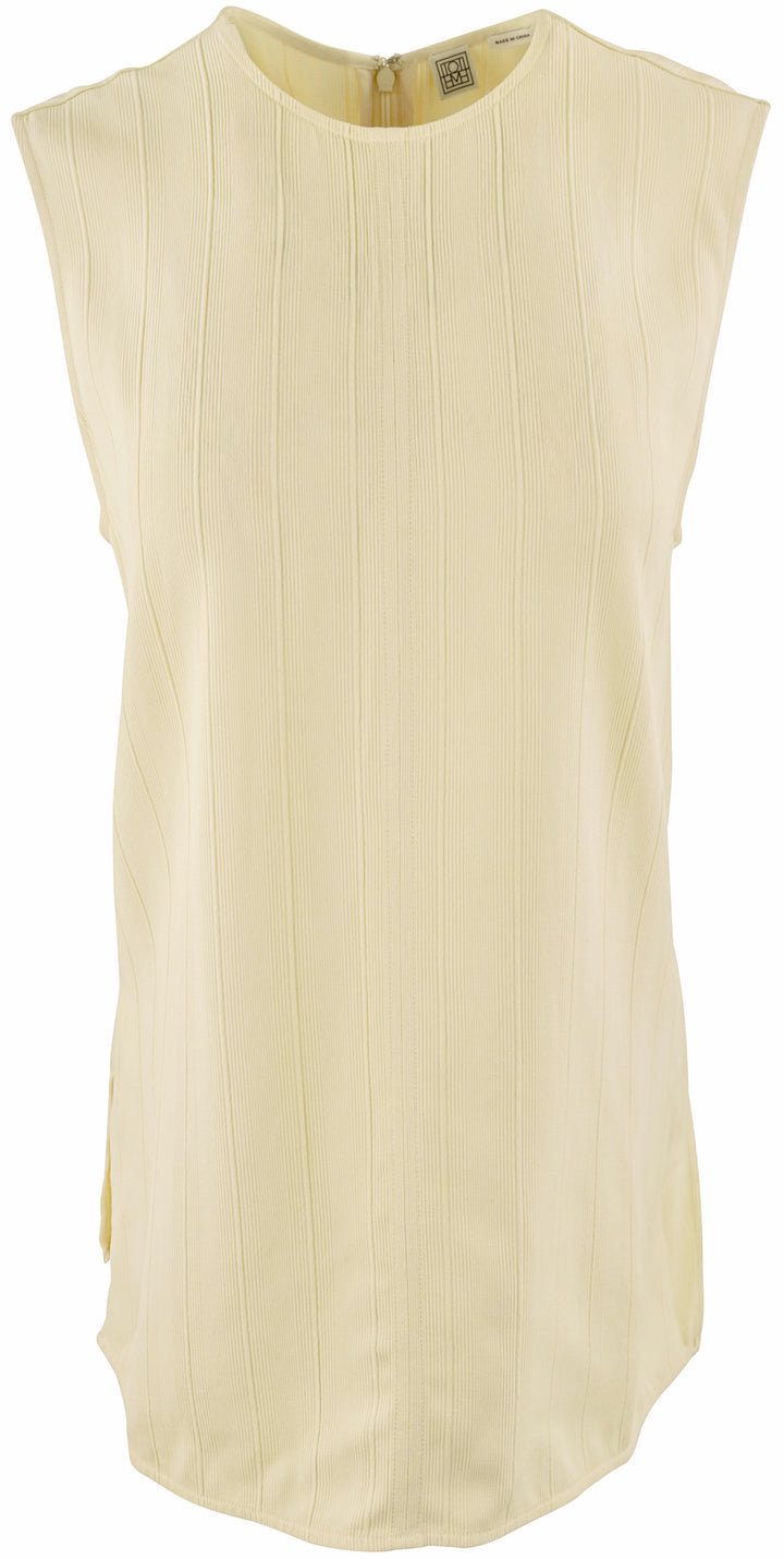 Toteme Woven Stripe Top in Beige