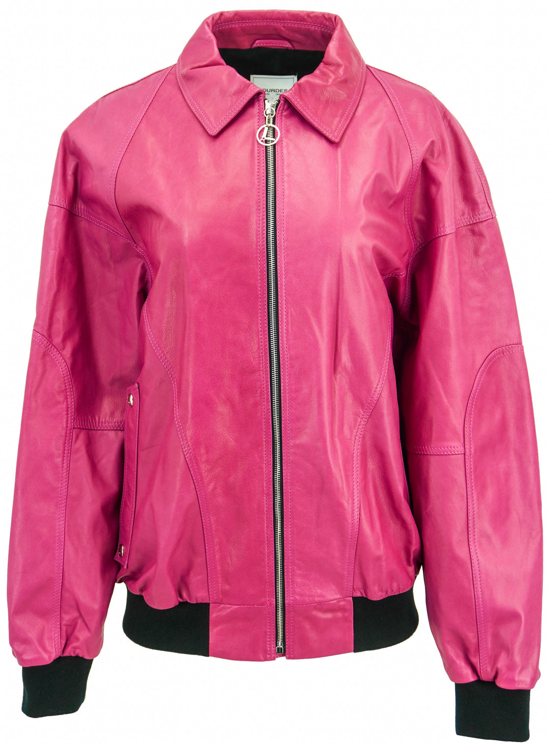 Lourdes Leather Bomber in Pink - Discounts on Lourdes at UAL