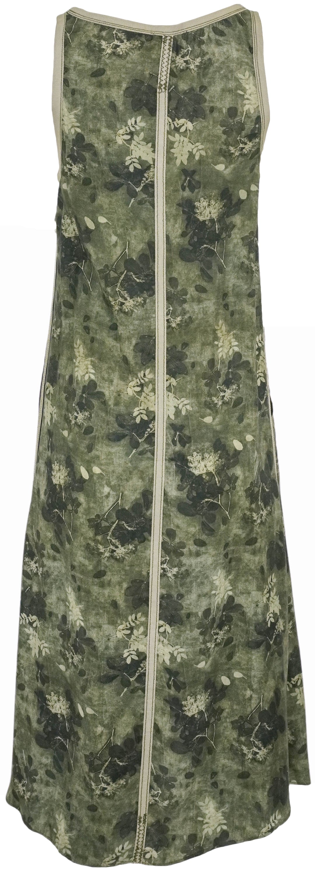 R13 Taped Tank Dress in Olive Floral - Discounts on R13 at UAL