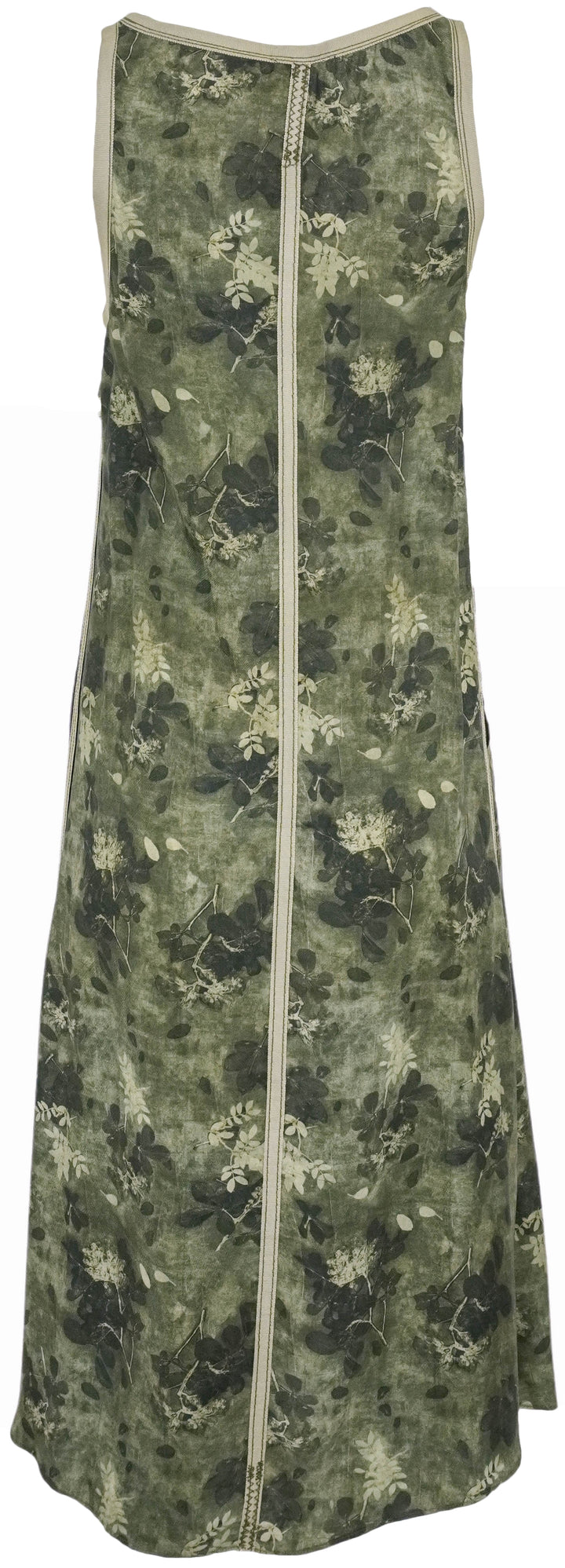 R13 Taped Tank Dress in Olive Floral - Discounts on R13 at UAL