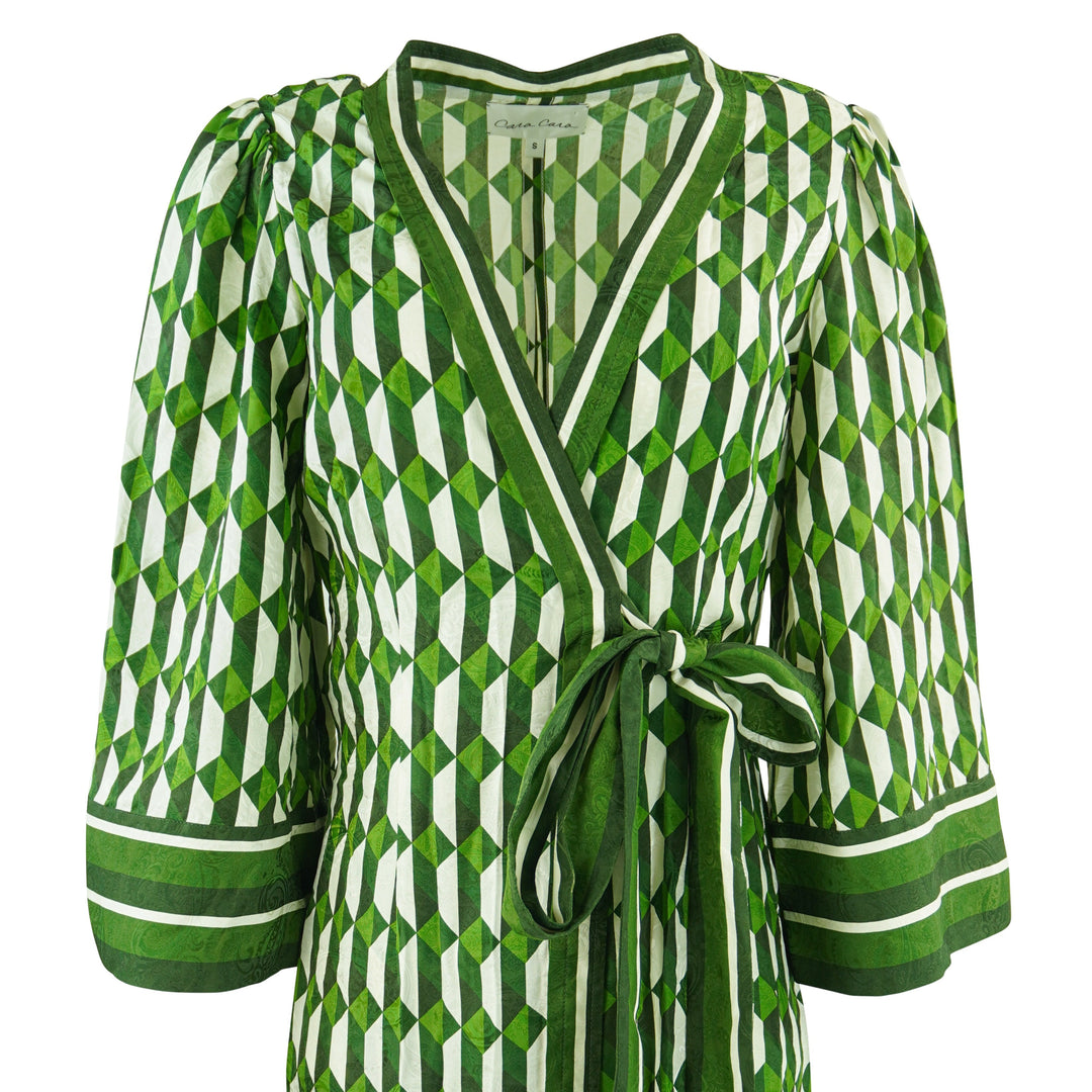 Cara Cara Le Tile Printed Dress in Green