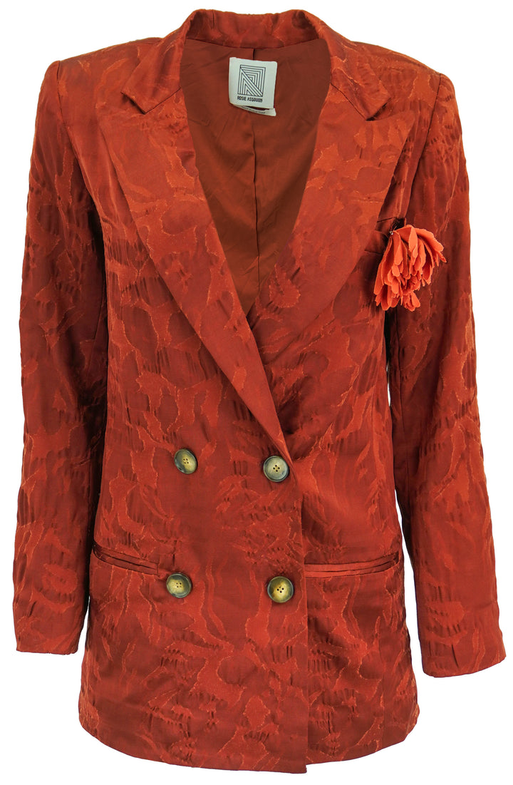 Rosie Assoulin Emerald City Blazer in Wool Burn Out - Discounts on Rosie Assoulin at UAL