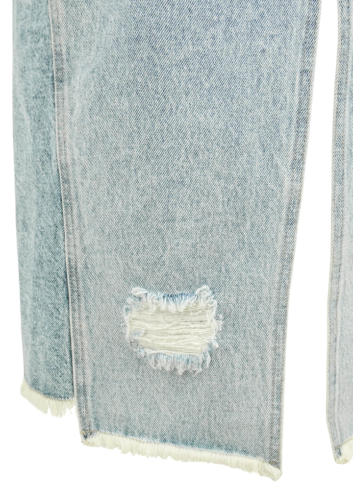 Holzweiler Louise Long Denim Skirt in Light Blue - Discounts on Holzweiler at UAL