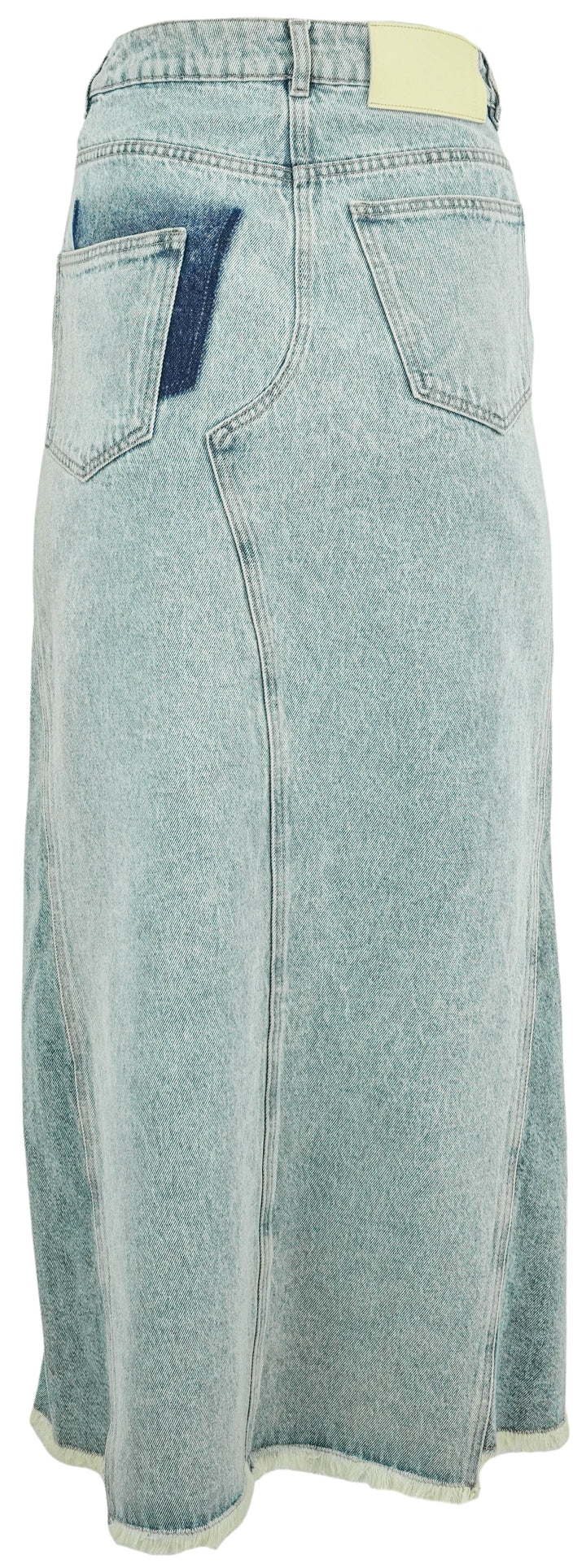 Holzweiler Louise Long Denim Skirt in Light Blue - Discounts on Holzweiler at UAL