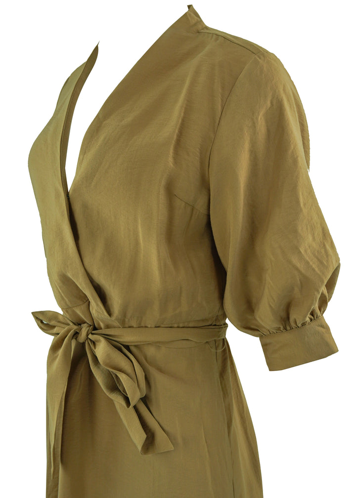 Brochu Walker Tie Front Dress in Khaki