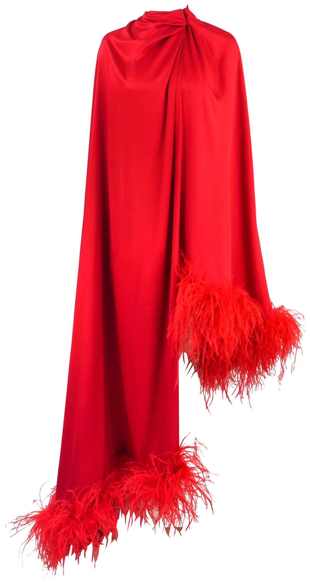 Rachel Gilbert Petra Feather Cape in Red - Discounts on Rachel Gilbert at UAL