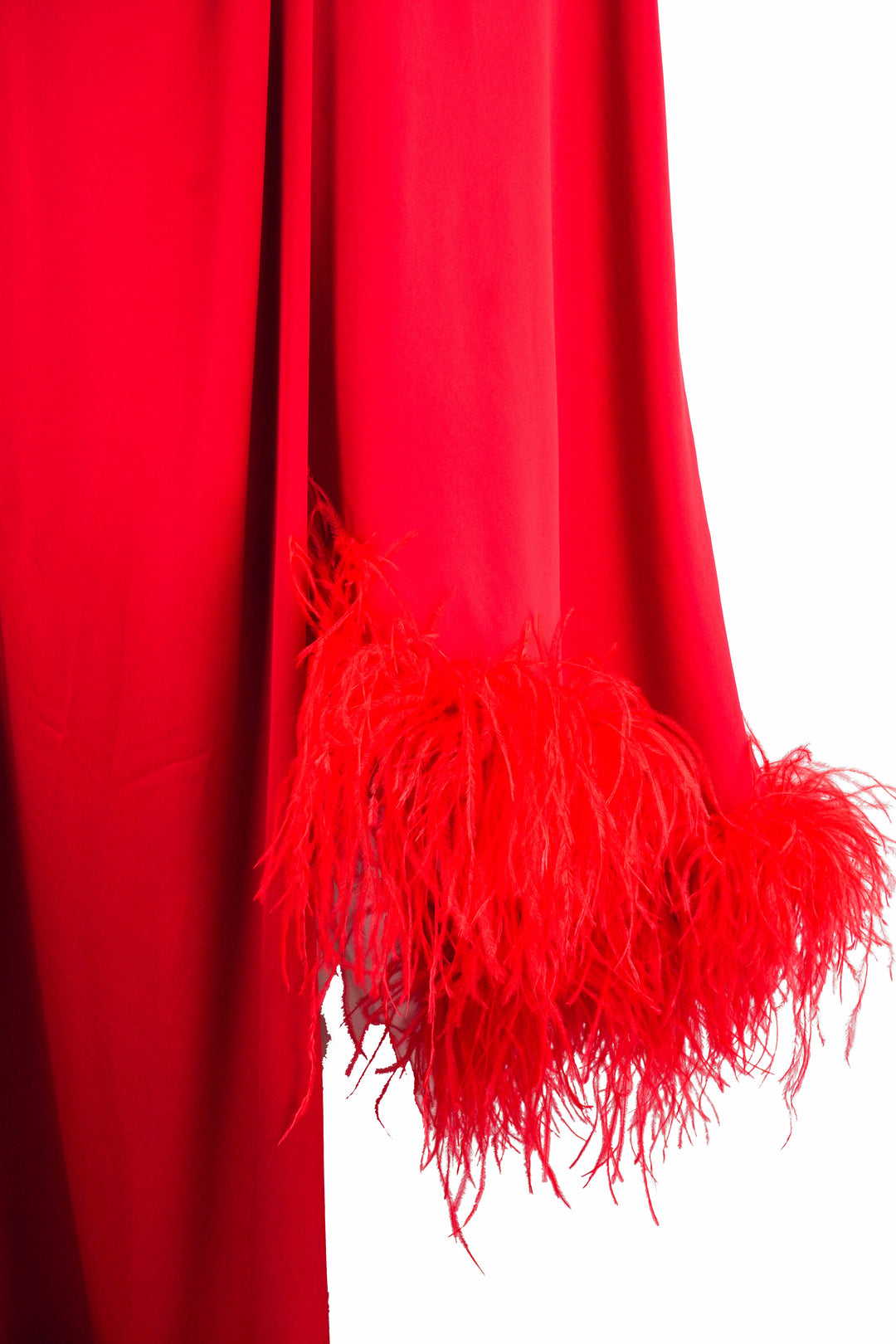 Rachel Gilbert Petra Feather Cape in Red - Discounts on Rachel Gilbert at UAL
