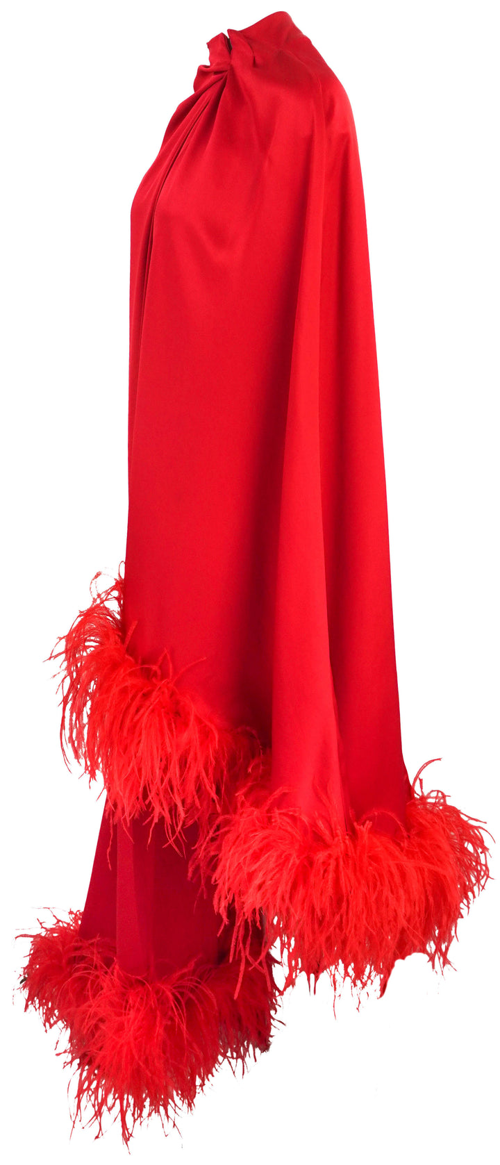 Rachel Gilbert Petra Feather Cape in Red - Discounts on Rachel Gilbert at UAL