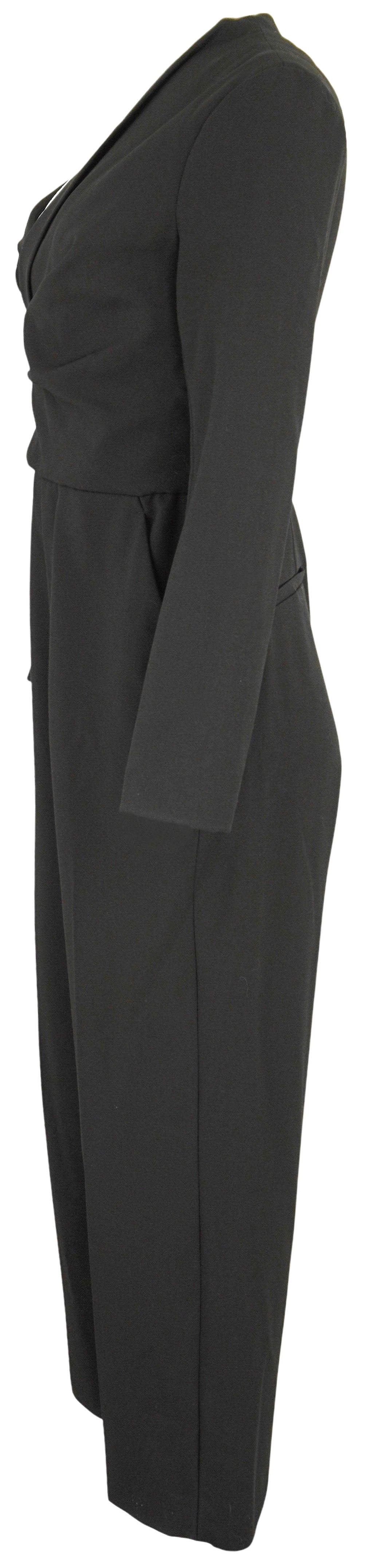 A.L.C. Skyla Asymmetric Wrap Jumpsuit in Black - Discounts on A.L.C. at UAL