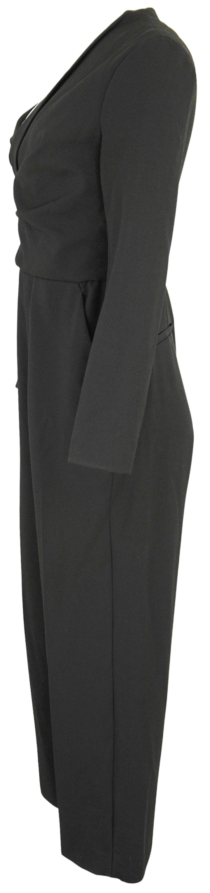 A.L.C. Skyla Asymmetric Wrap Jumpsuit in Black - Discounts on A.L.C. at UAL