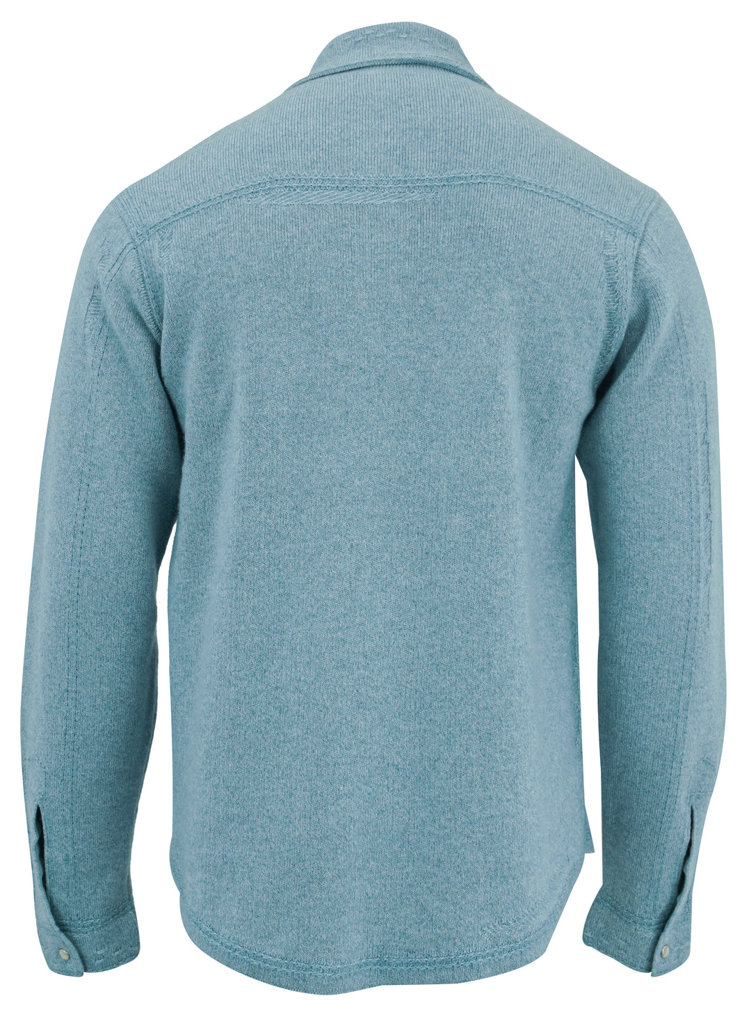 Barrie Cashmere and Cotton Denim Overshirt in Blue - Discounts on Barrie at UAL
