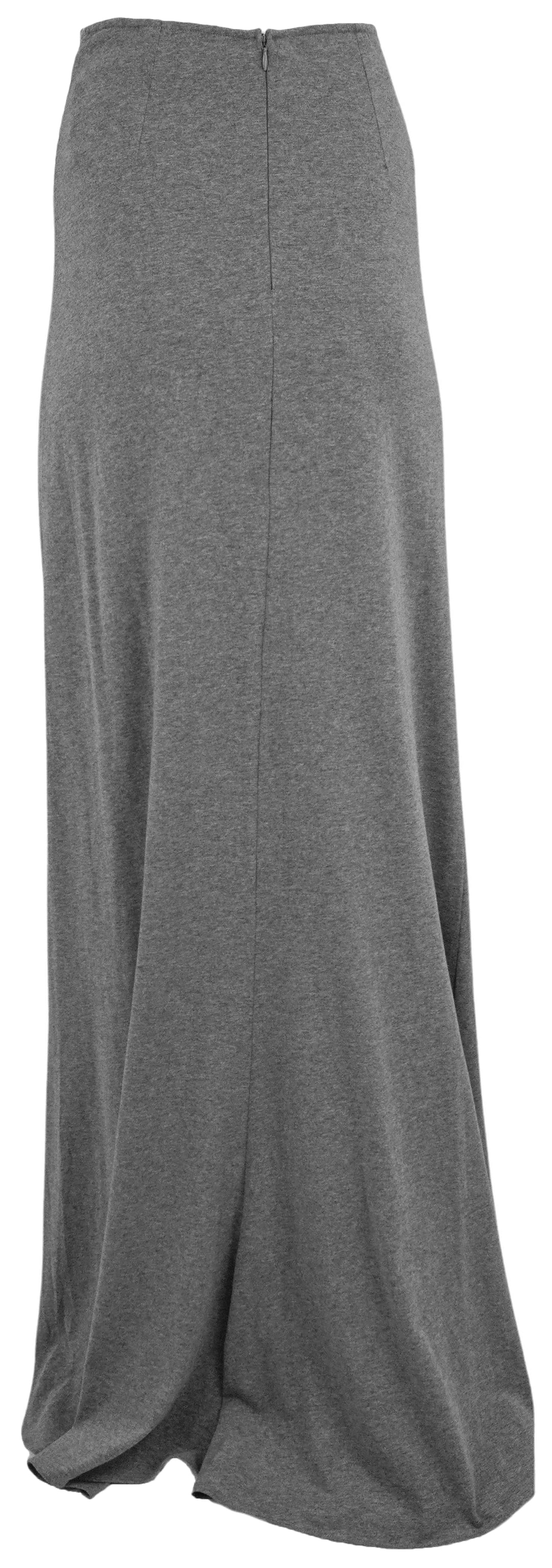 PLAN C A-Line Jersey Skirt in Granite - Discounts on PLAN C at UAL