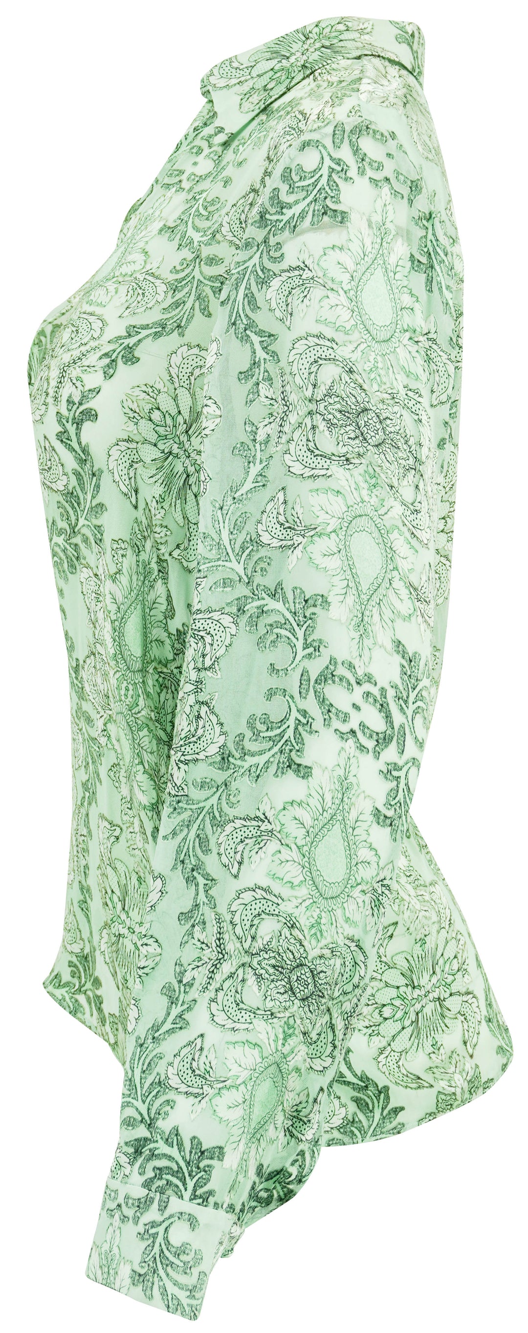 Alice & Olivia Eloise Button-Up in Vanity Pistachio - Discounts on Alice + Olivia at UAL