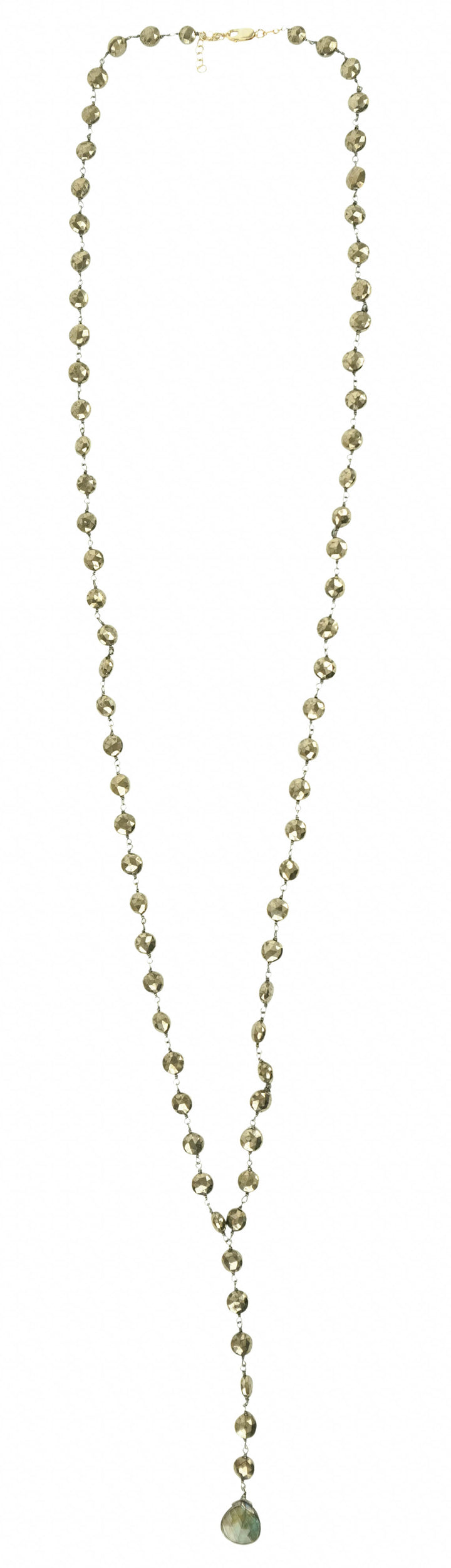 Ela Rae Yaeli Necklace in Pyrite and Labradorite - Discounts on Ela Rae at UAL