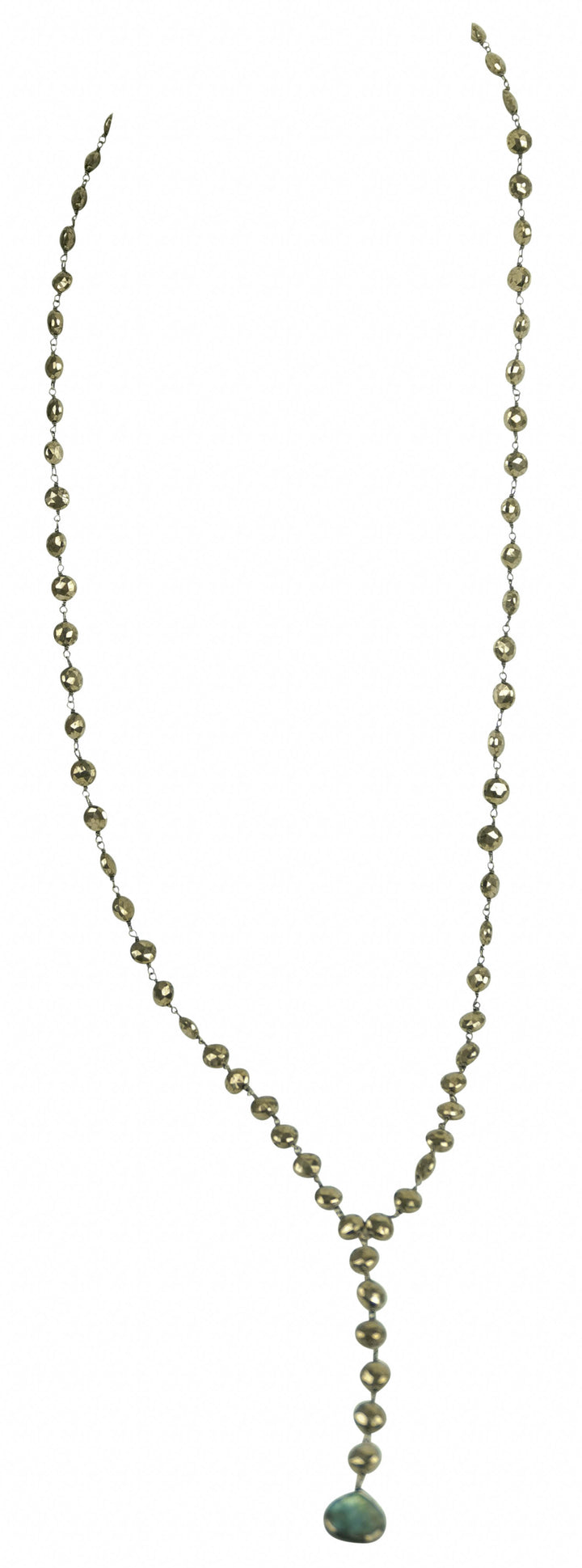Ela Rae Yaeli Necklace in Pyrite and Labradorite - Discounts on Ela Rae at UAL