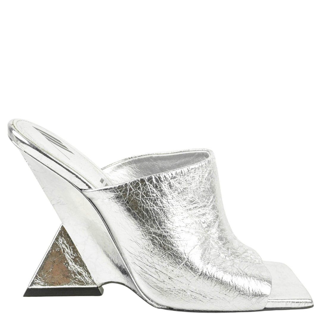 The Attico Cheope Mules in Silver - Discounts on The Attico at UAL