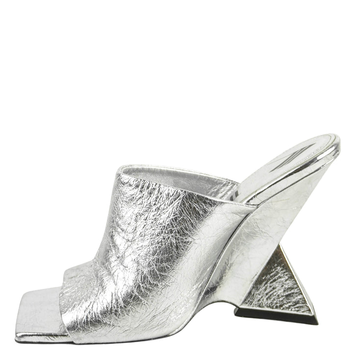 The Attico Cheope Mules in Silver - Discounts on The Attico at UAL